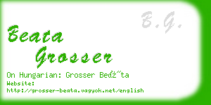 beata grosser business card